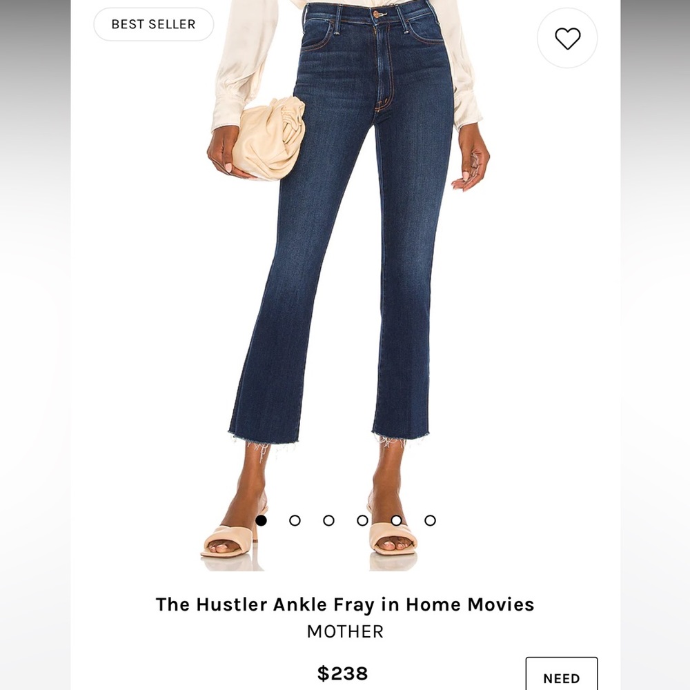 Mother Hustler Ankle Fray jeans - size 26